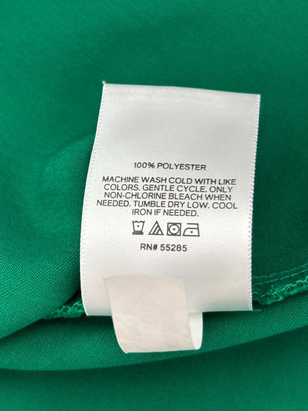 Express One-Shoulder Green Satin Blouse - Picture 10 of 10
